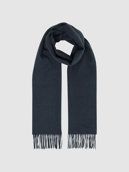 Reiss Wool and Cashmere Scarf in Airforce Blue