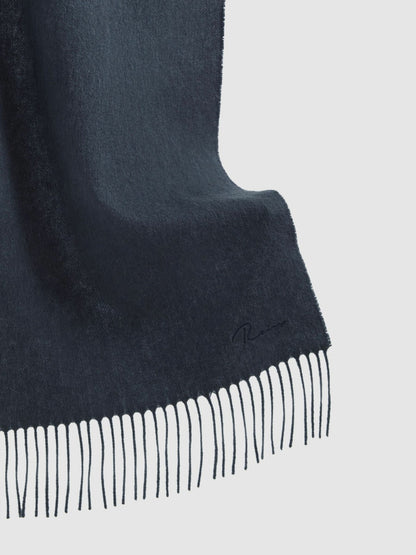 Reiss Wool and Cashmere Scarf in Airforce Blue