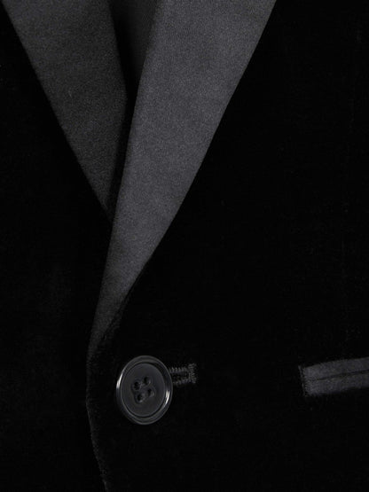 Reiss 3-9 yrs Single Breasted Velvet Blazer in Black