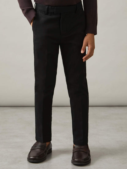 Reiss 9-13 yrs Slim Fit Tapered Chinos in Black