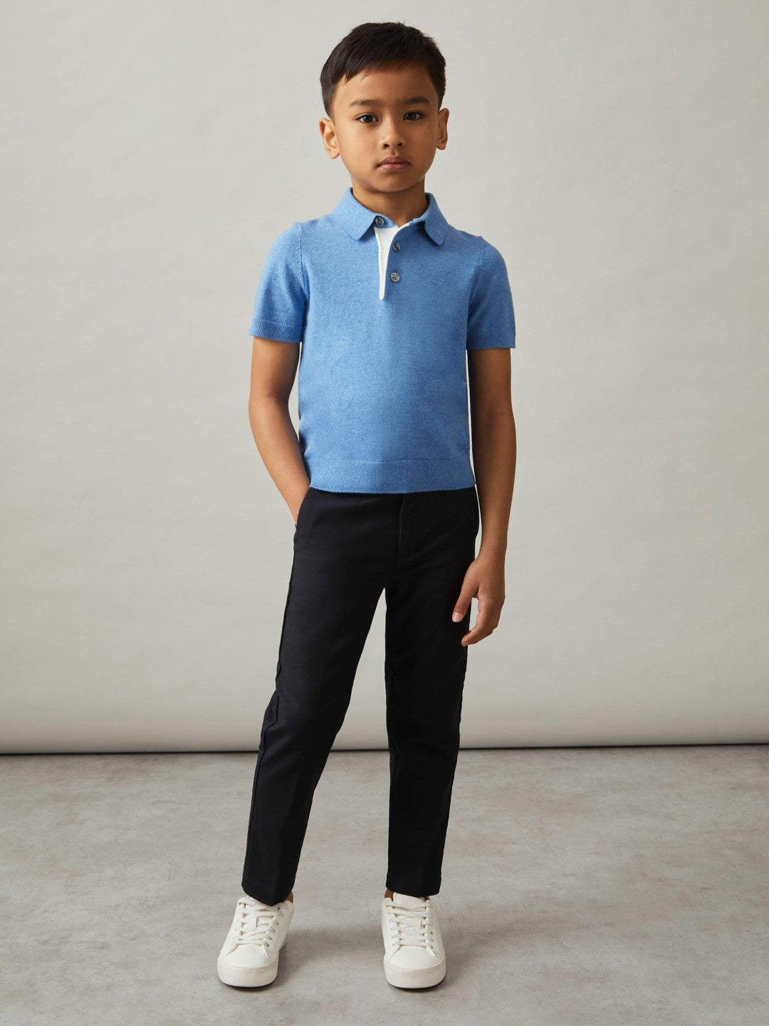 Reiss 9-13 yrs Slim Fit Tapered Chinos in Navy