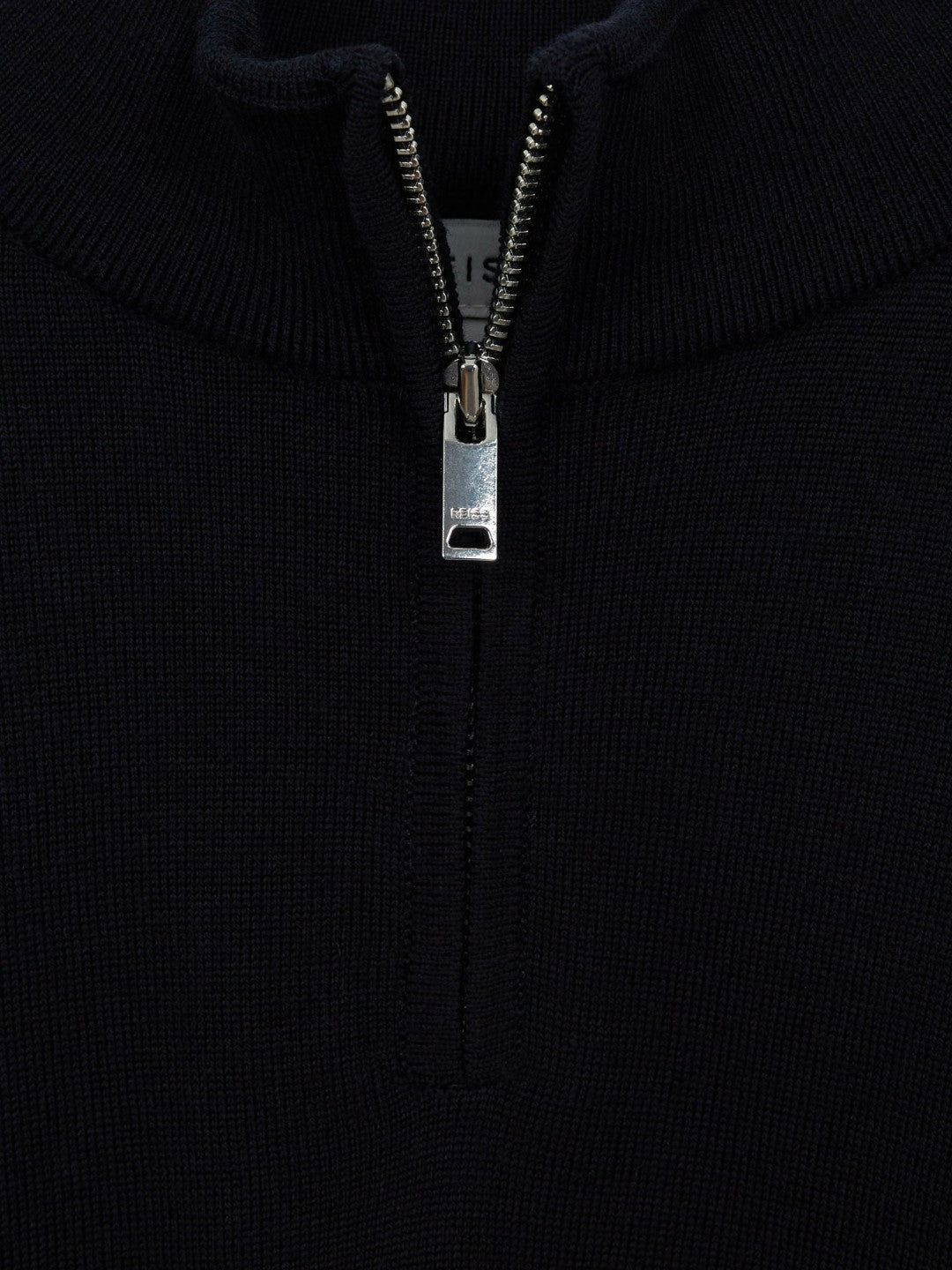 Reiss 4-9 yrs Merino Wool Zip-Neck Jumper in Navy