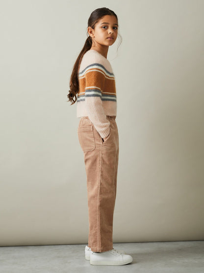 Reiss Colourblock Striped Jumper in Pink