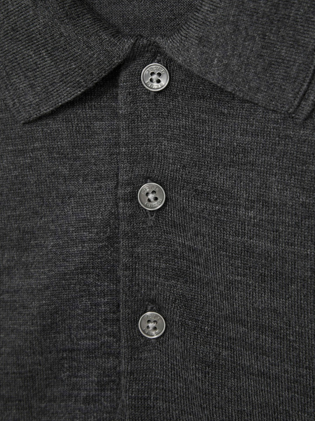 Reiss Merino Wool Polo Shirt in Derby Grey Marl