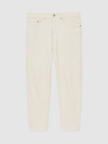 Reiss Relaxed-Fit Cropped Jeans in White