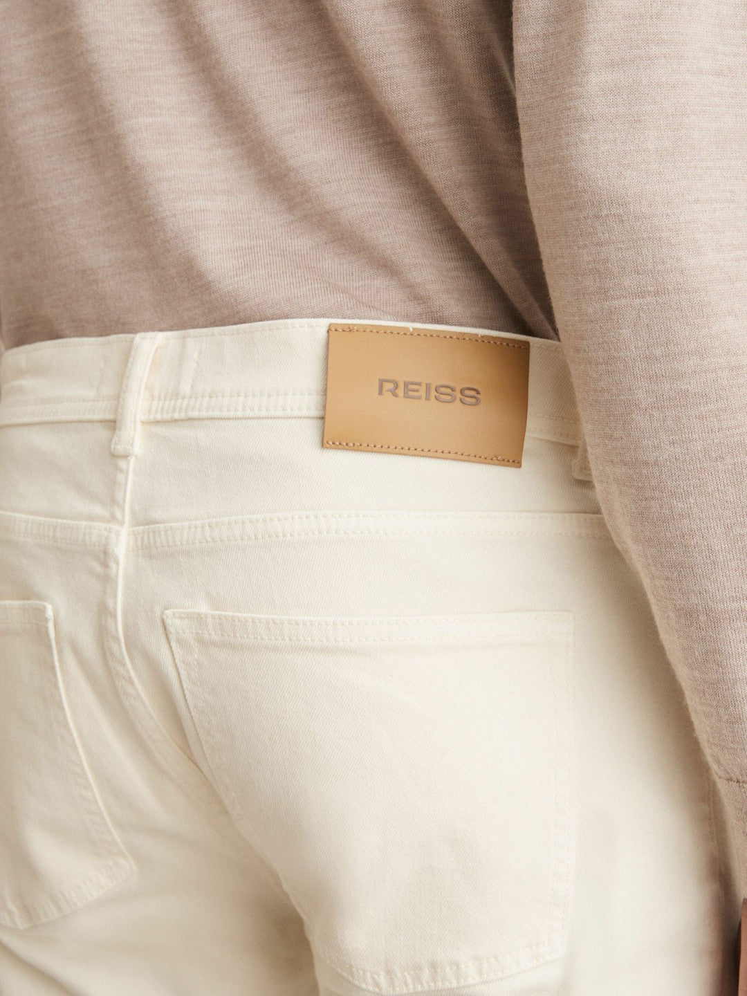 Reiss Cotton-Stretch Slim-Fit Jeans in White
