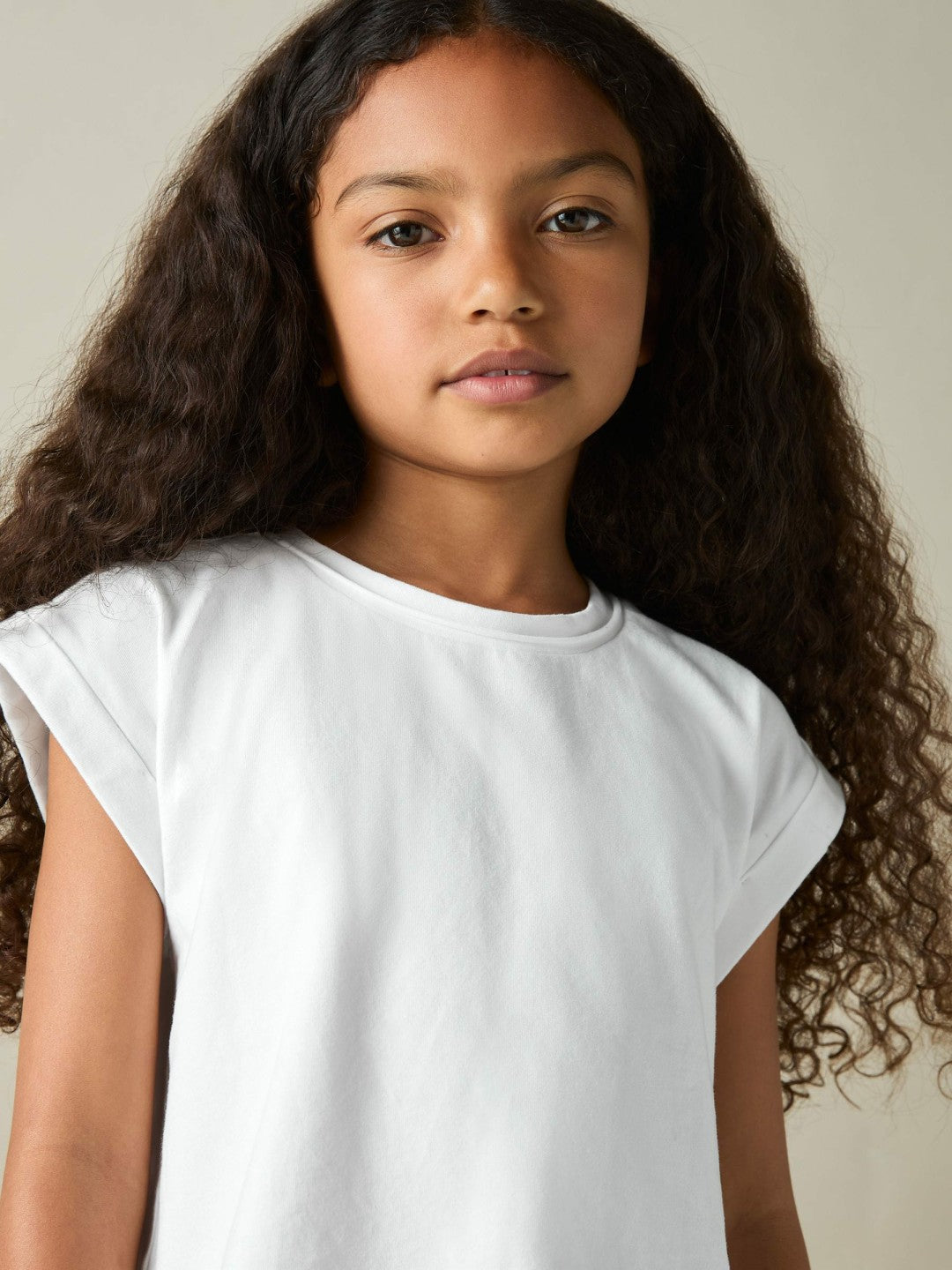 Reiss 4-9 yrs Cotton-Jersey Cropped T-Shirt in White