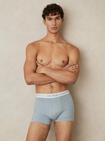 Reiss Stretch-Cotton Boxers 3 Pack in Blue Multi