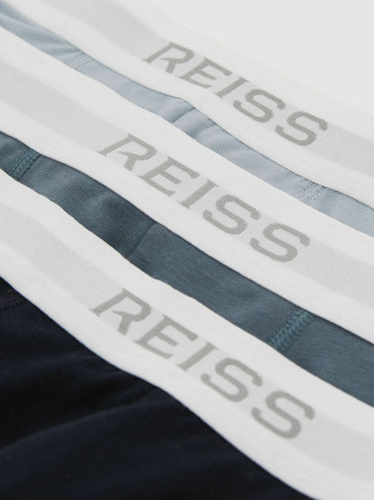Reiss Stretch-Cotton Boxers 3 Pack in Blue Multi