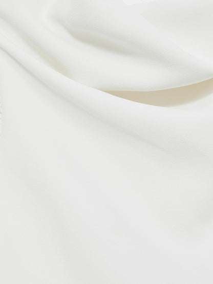 Reiss 13-14 yrs High-Neck Drape Back Dress in Ivory