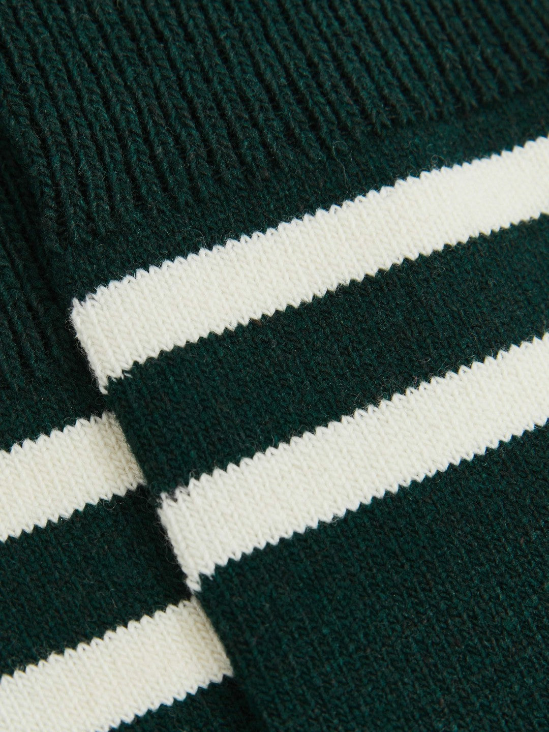 Reiss Striped Socks With Wool And Cashmere in Forest Green/Ecru