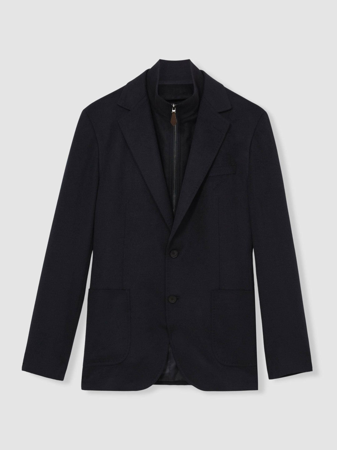 Reiss Single-Breasted Blazer With Gilet Insert Regular-Fit in Navy