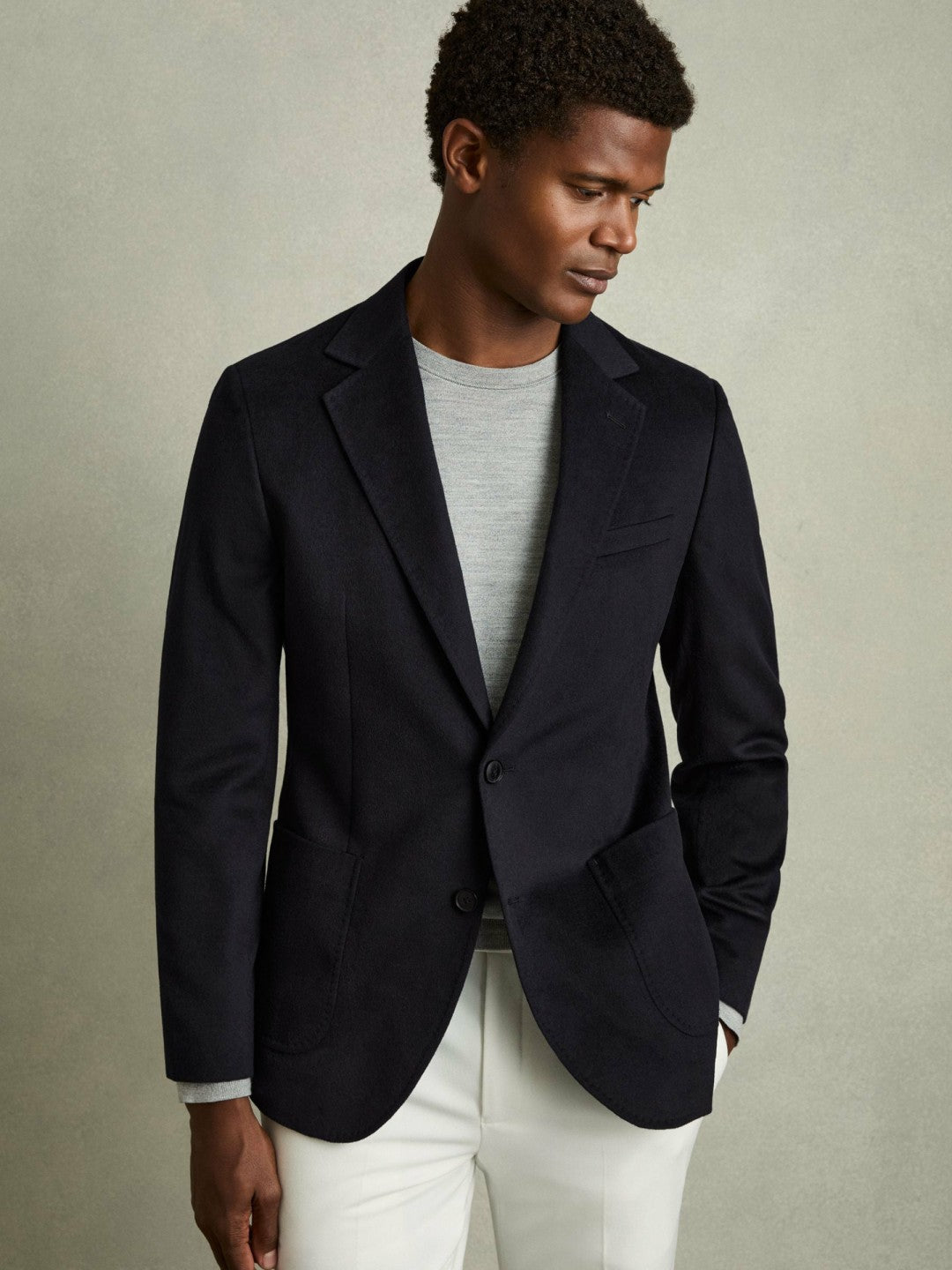 Reiss Single-Breasted Blazer With Gilet Insert Regular-Fit in Navy