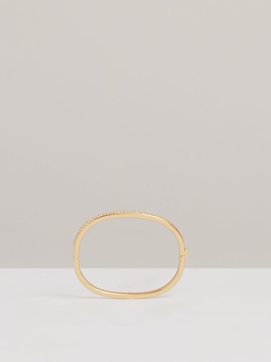 Reiss Hinged Crystal Cuff in Gold