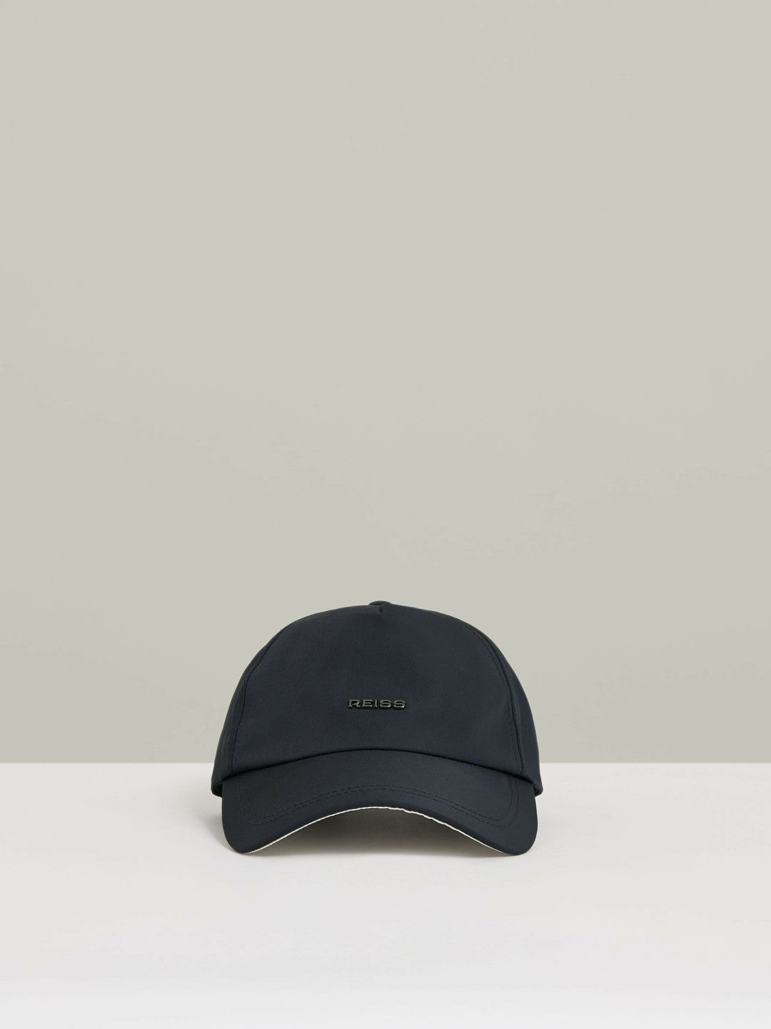 Reiss Logo Lettering Baseball Cap in Navy