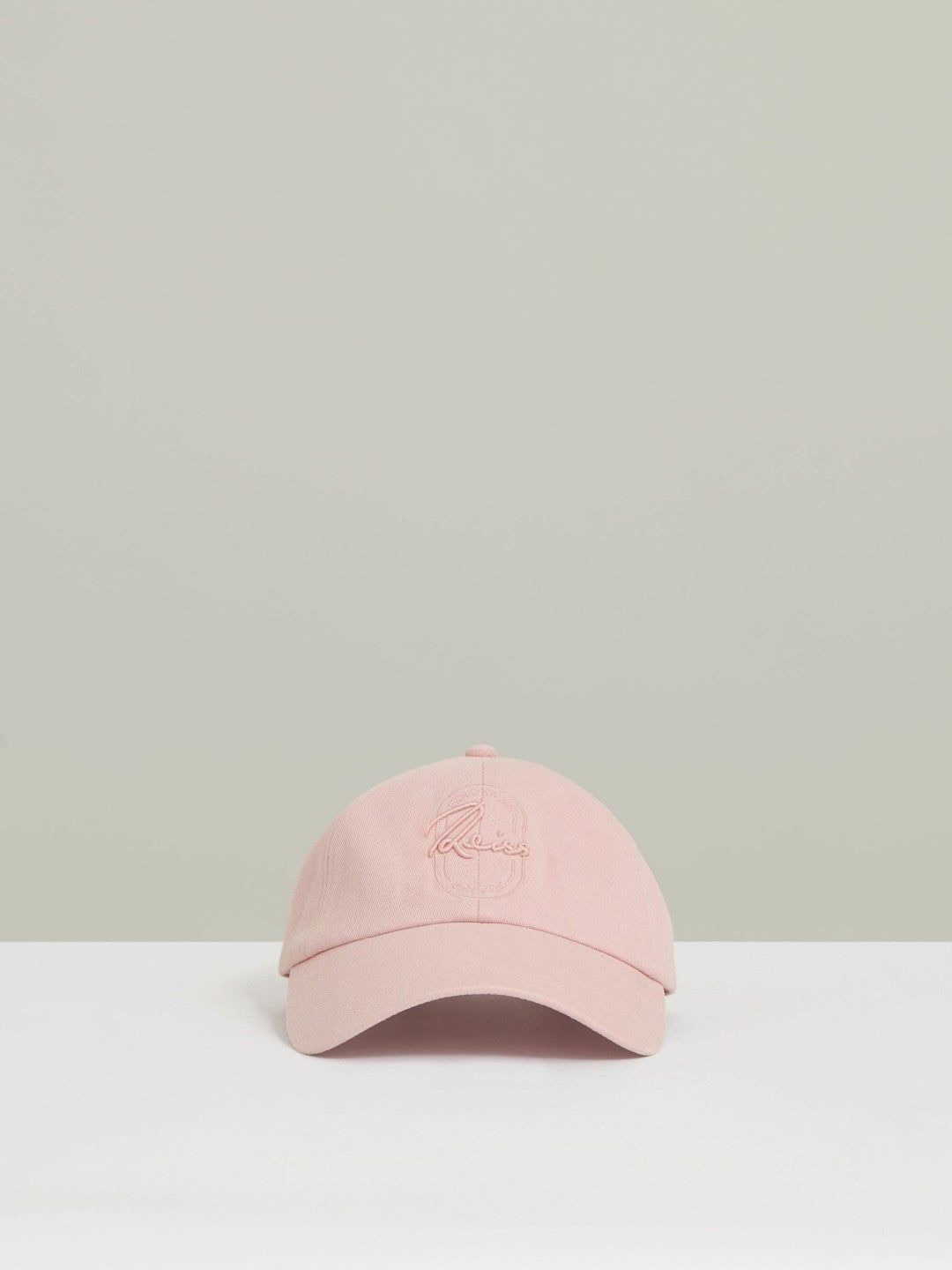 Reiss Cotton Logo-Embroidered Baseball Cap in Washed Pink