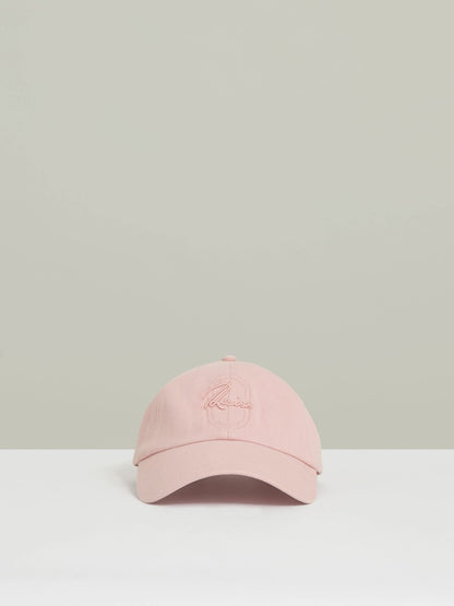 Reiss Cotton Logo-Embroidered Baseball Cap in Washed Pink