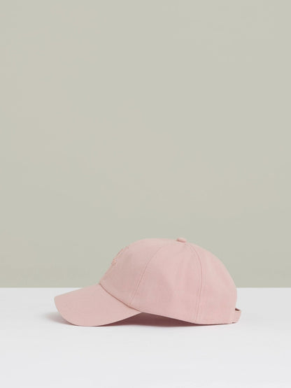 Reiss Cotton Logo-Embroidered Baseball Cap in Washed Pink