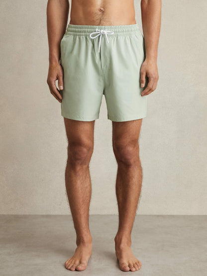 Reiss Drawstring Swim Shorts in Mint Green