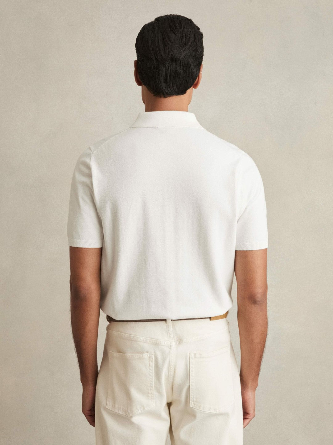 Reiss Contrast-Placket Polo Shirt With Cotton in White