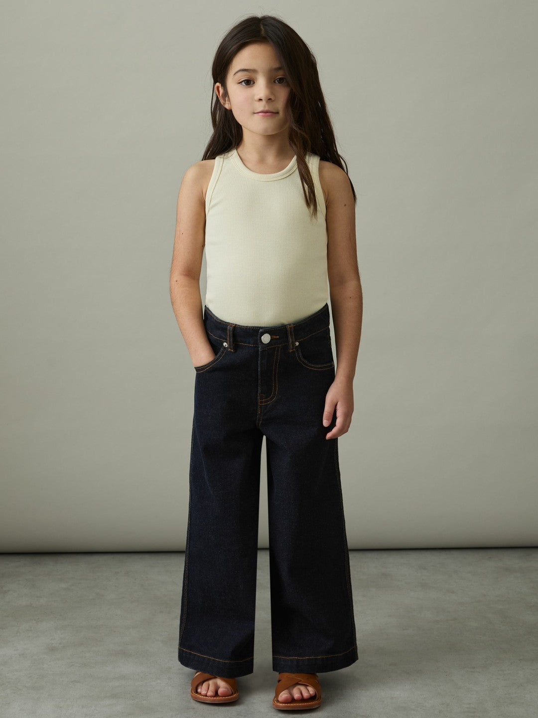 Reiss 4-9 yrs Wide-Leg Jeans in Indigo