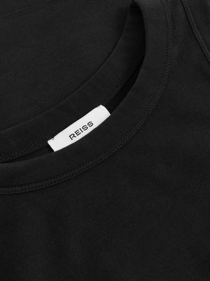 Reiss Stretch-Cotton Racerback Vest in Black
