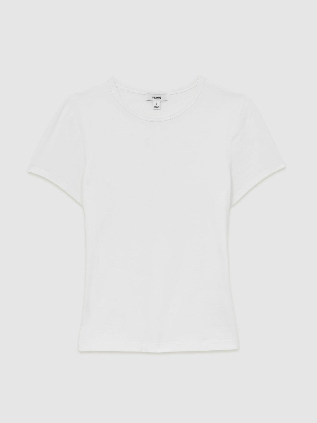 Reiss Stretch-Cotton Crew-Neck T-Shirt in White