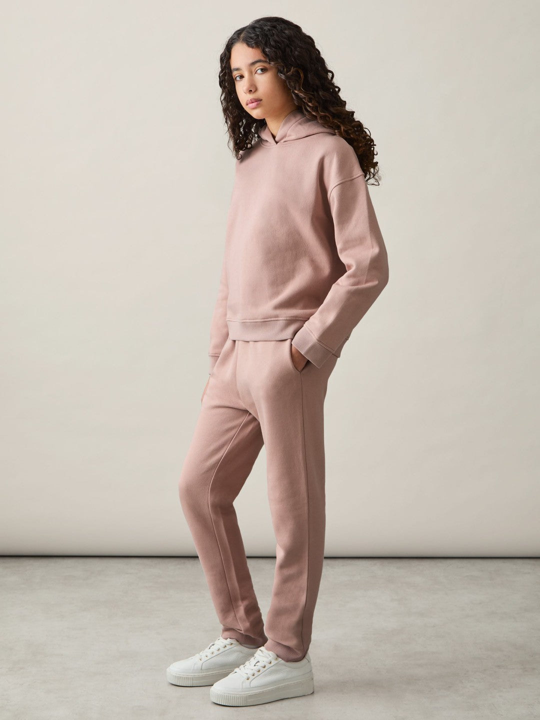 Reiss 13-14 yrs Cotton-Blend Hoodie And Joggers Set in Mink