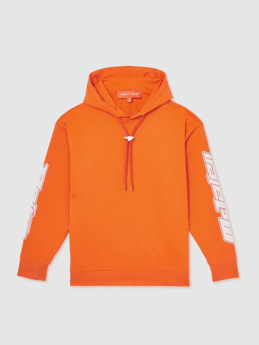 Reiss McLaren F1 Team Oversize Toggle Hoodie Unisex Fit in Papaya Orange