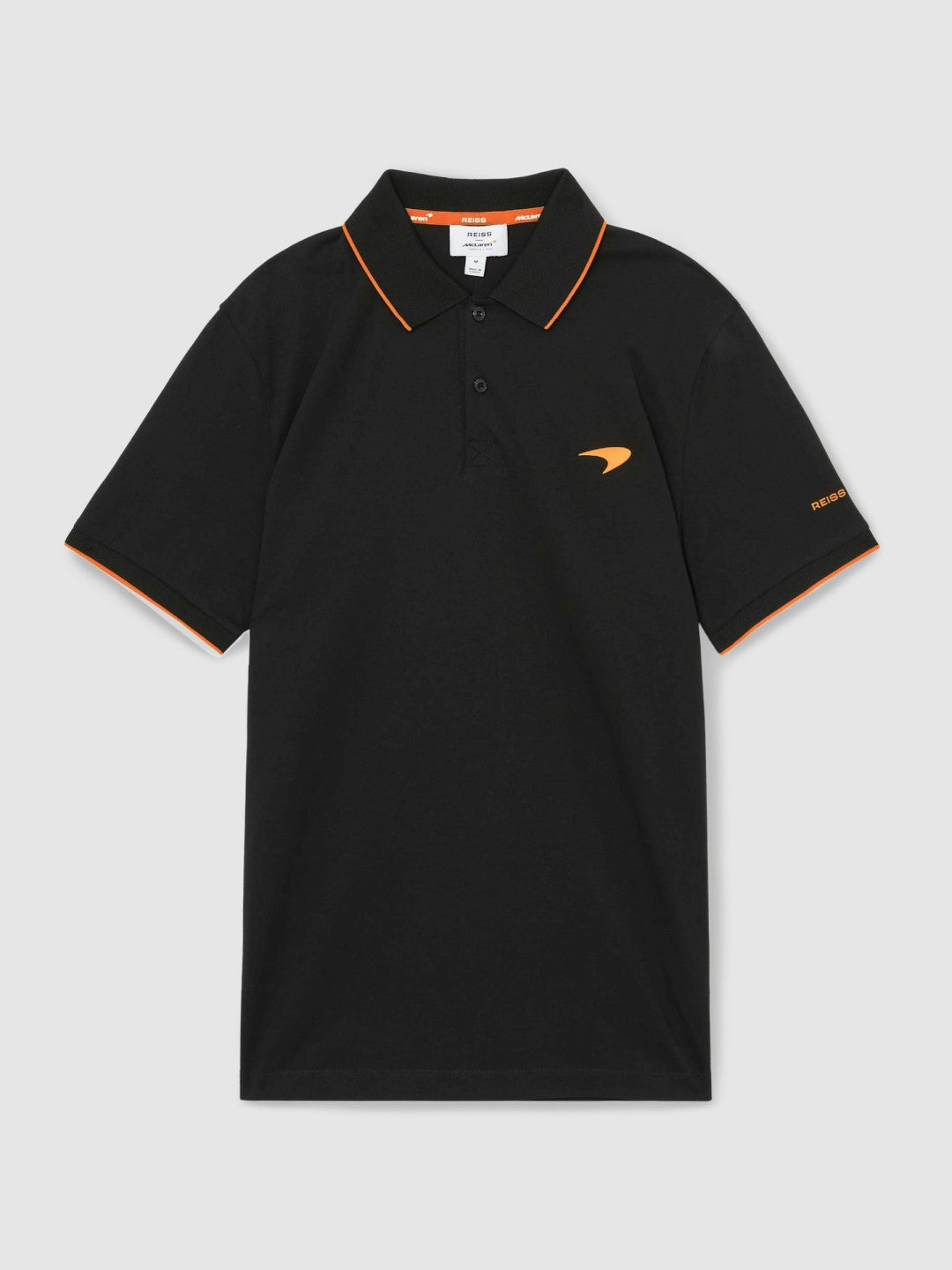 Reiss McLaren F1 Team Cotton Polo Shirt in Black