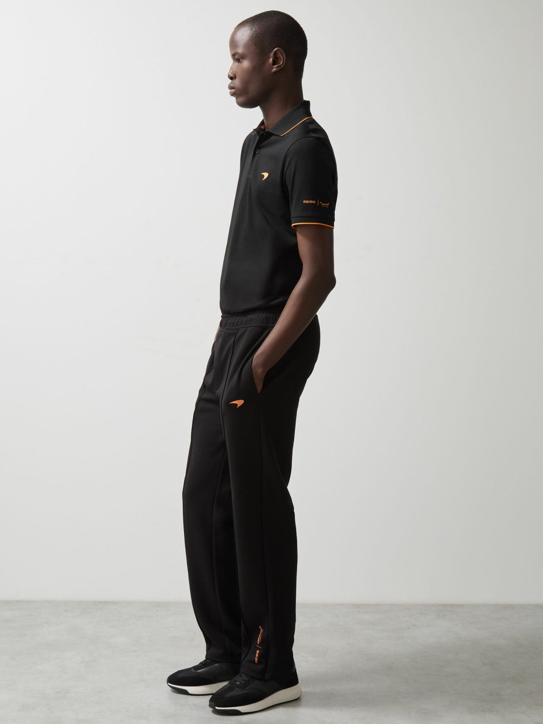Reiss McLaren F1 Team Cotton Polo Shirt in Black