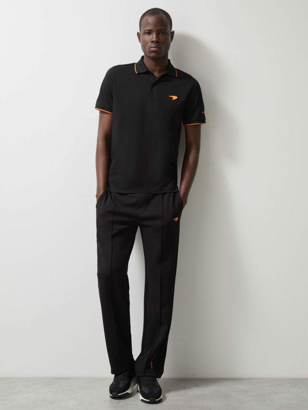 Reiss McLaren F1 Team Cotton Polo Shirt in Black
