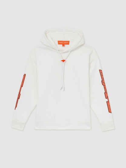 Reiss McLaren F1 Team Oversize Toggle Hoodie Unisex Fit in White
