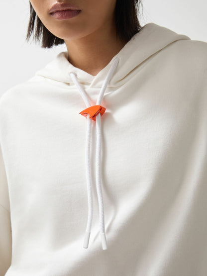 Reiss McLaren F1 Team Oversize Toggle Hoodie Unisex Fit in White
