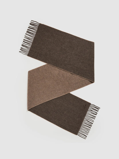 Reiss Wool and Cashmere Scarf in Taupe