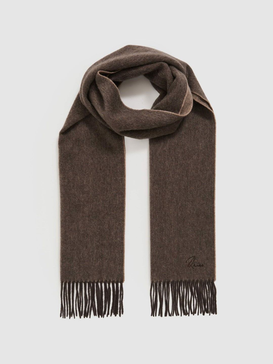 Reiss Wool and Cashmere Scarf in Taupe