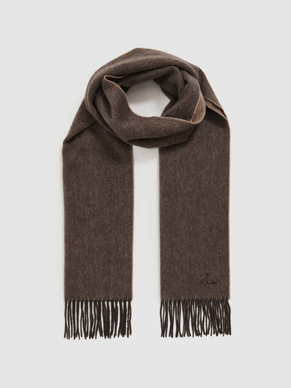 Reiss Wool and Cashmere Scarf in Taupe