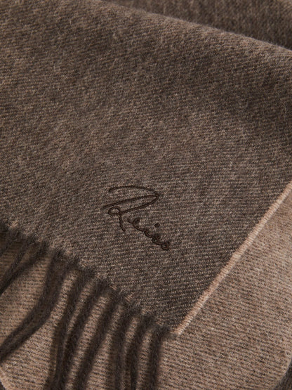 Reiss Wool and Cashmere Scarf in Taupe