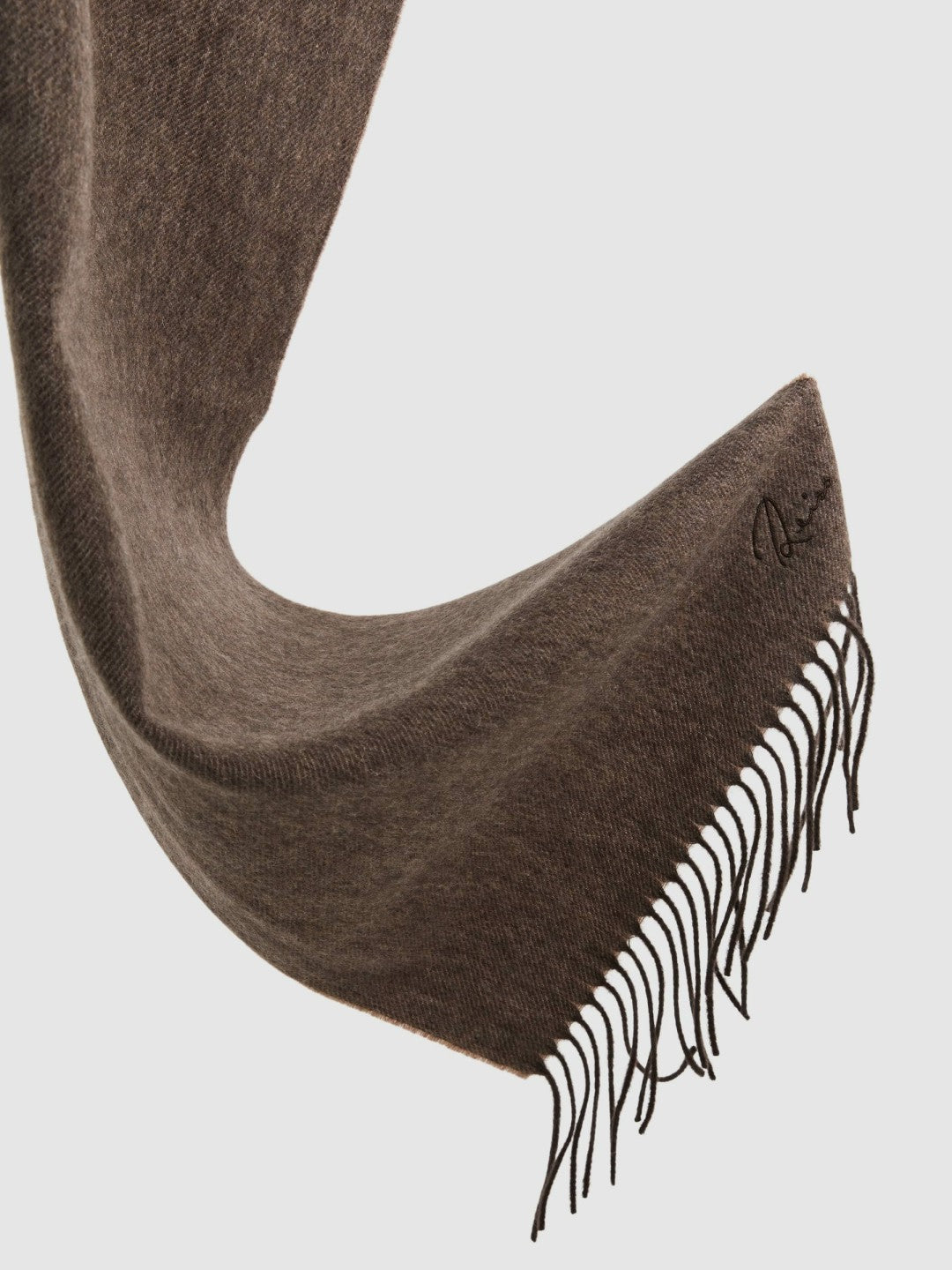 Reiss Wool and Cashmere Scarf in Taupe