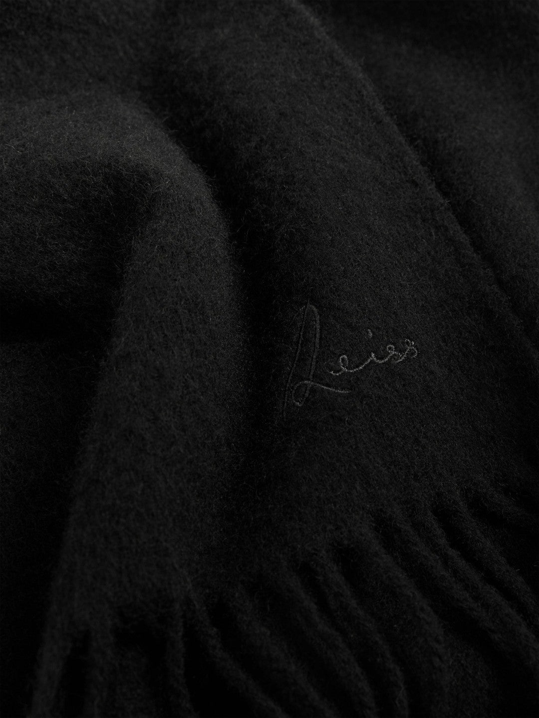Reiss Wool and Cashmere Scarf in Black