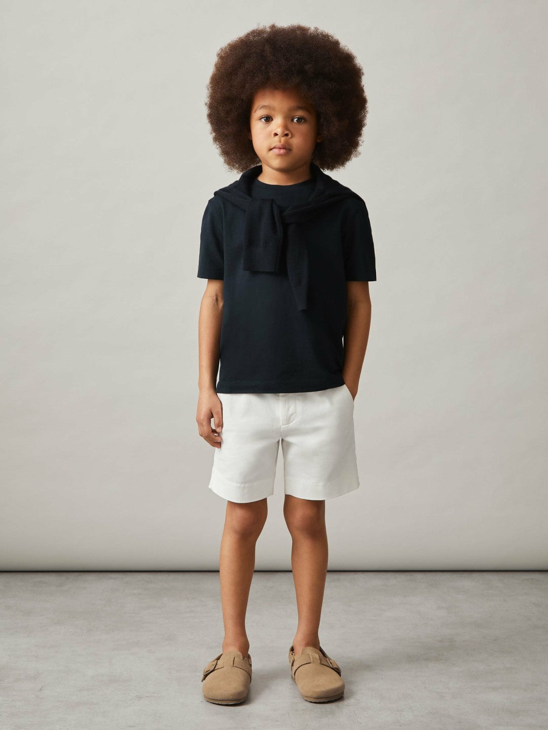 Reiss 9-13 yrs Cotton Crew-Neck T-Shirt in Navy