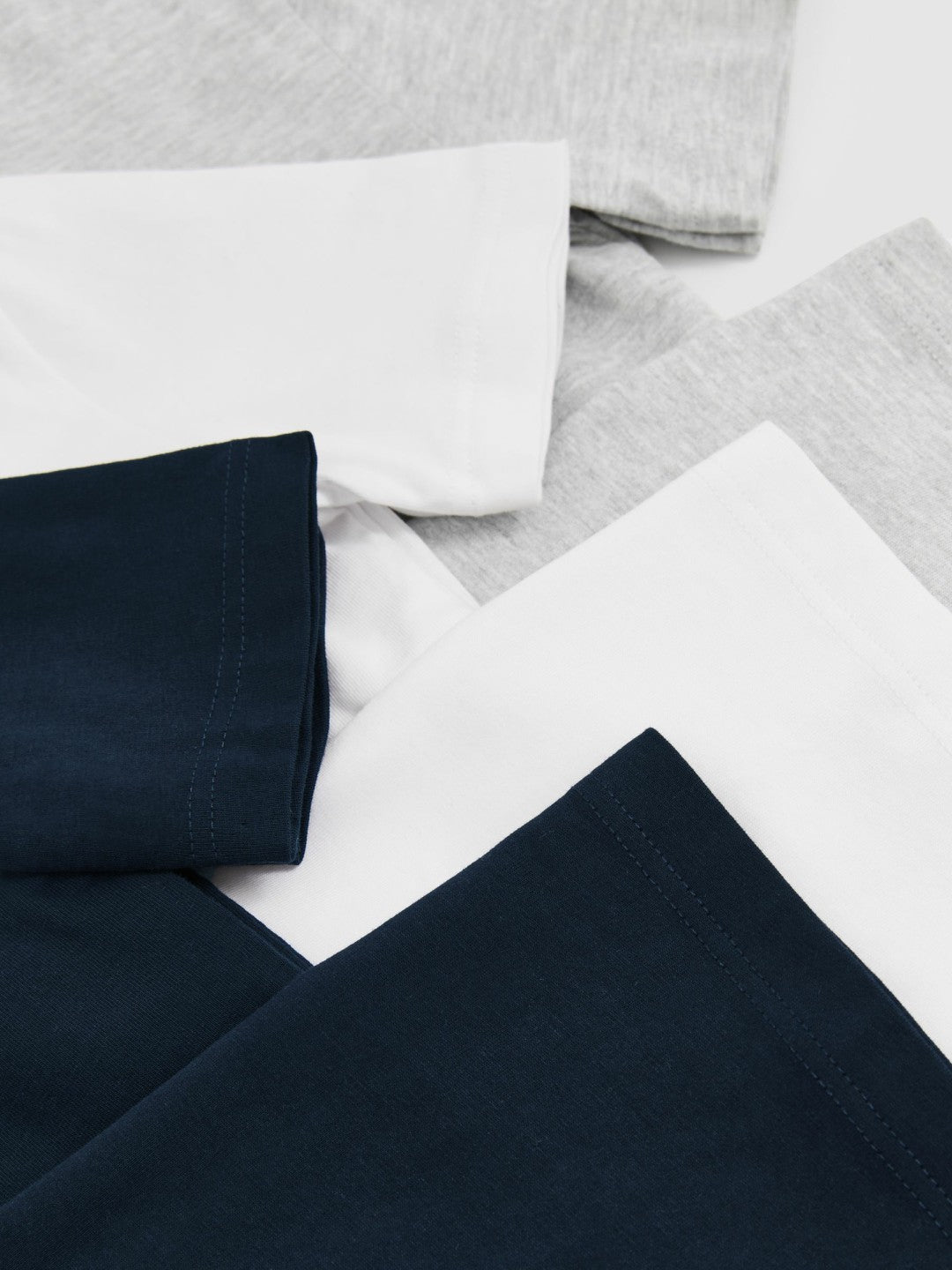 Reiss 3-9 yrs Cotton Crew-Neck T-Shirts 3 Pack in White/Navy/Soft Grey