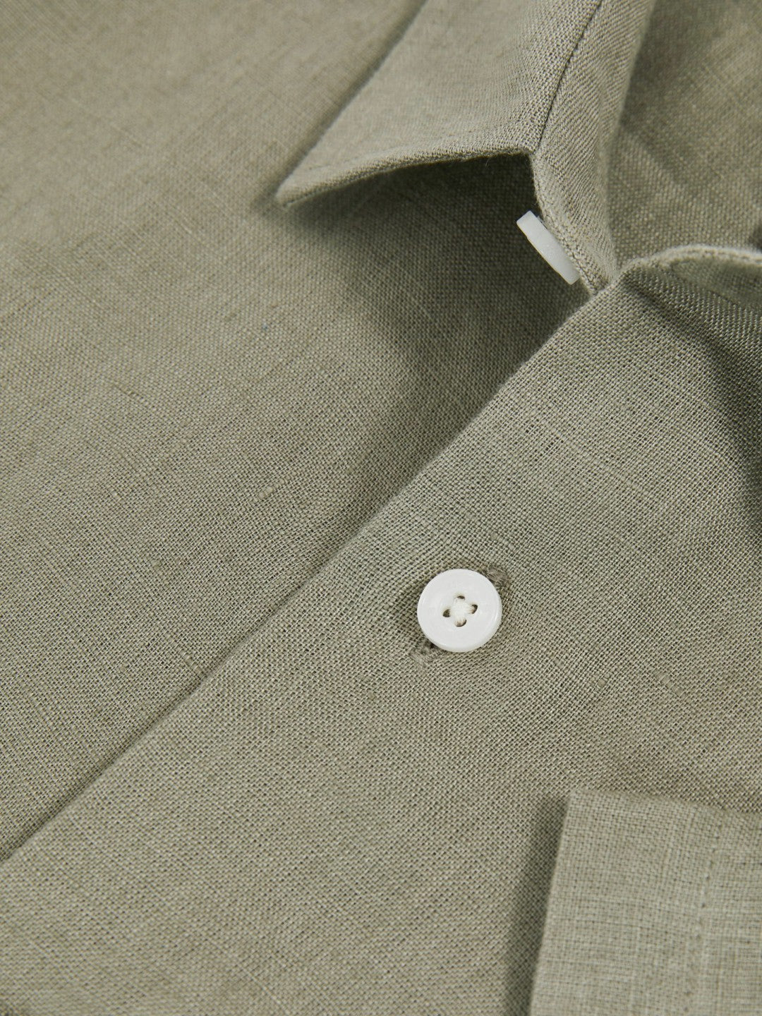 Reiss 3-9 yrs Short Sleeve Linen Shirt in Thyme Green