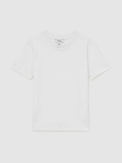 Reiss 3-9 yrs Cotton Crew-Neck T-Shirt in White