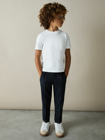 Reiss 3-9 yrs Cotton Crew-Neck T-Shirt in White