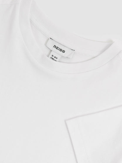 Reiss 3-9 yrs Cotton Crew-Neck T-Shirt in White