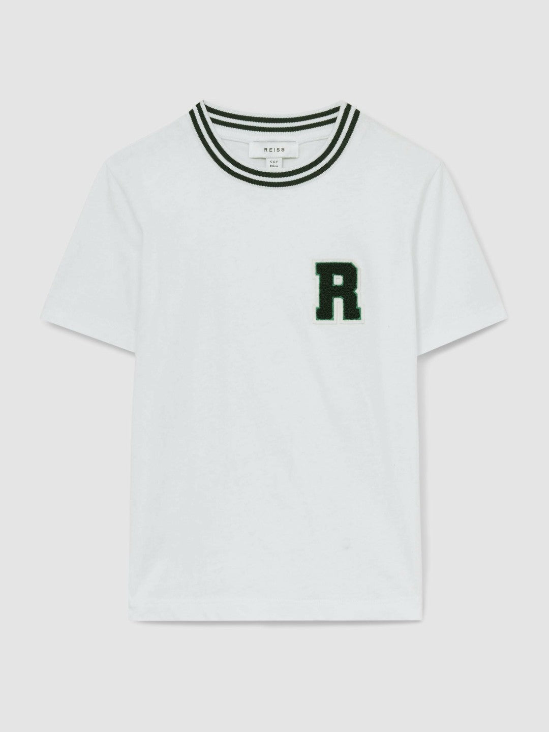 Reiss 3-9 yrs Cotton Letter Patch T-Shirt in White