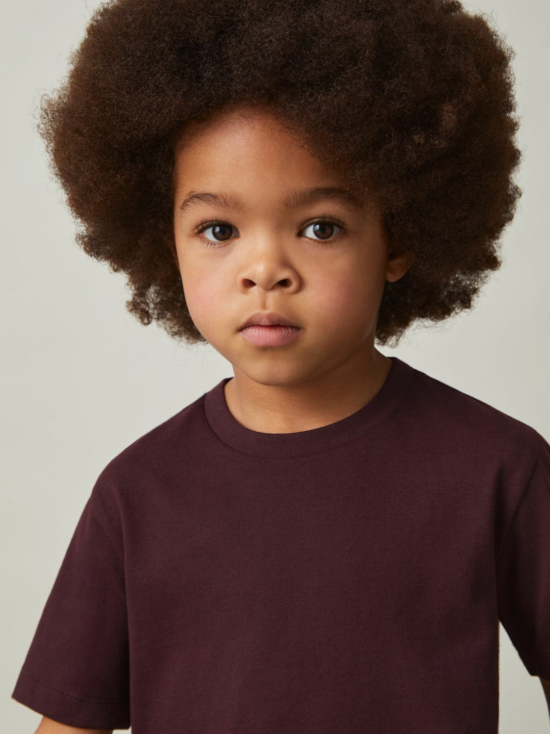 Reiss 3-9 yrs Cotton Crew-Neck T-Shirt in Bordeaux