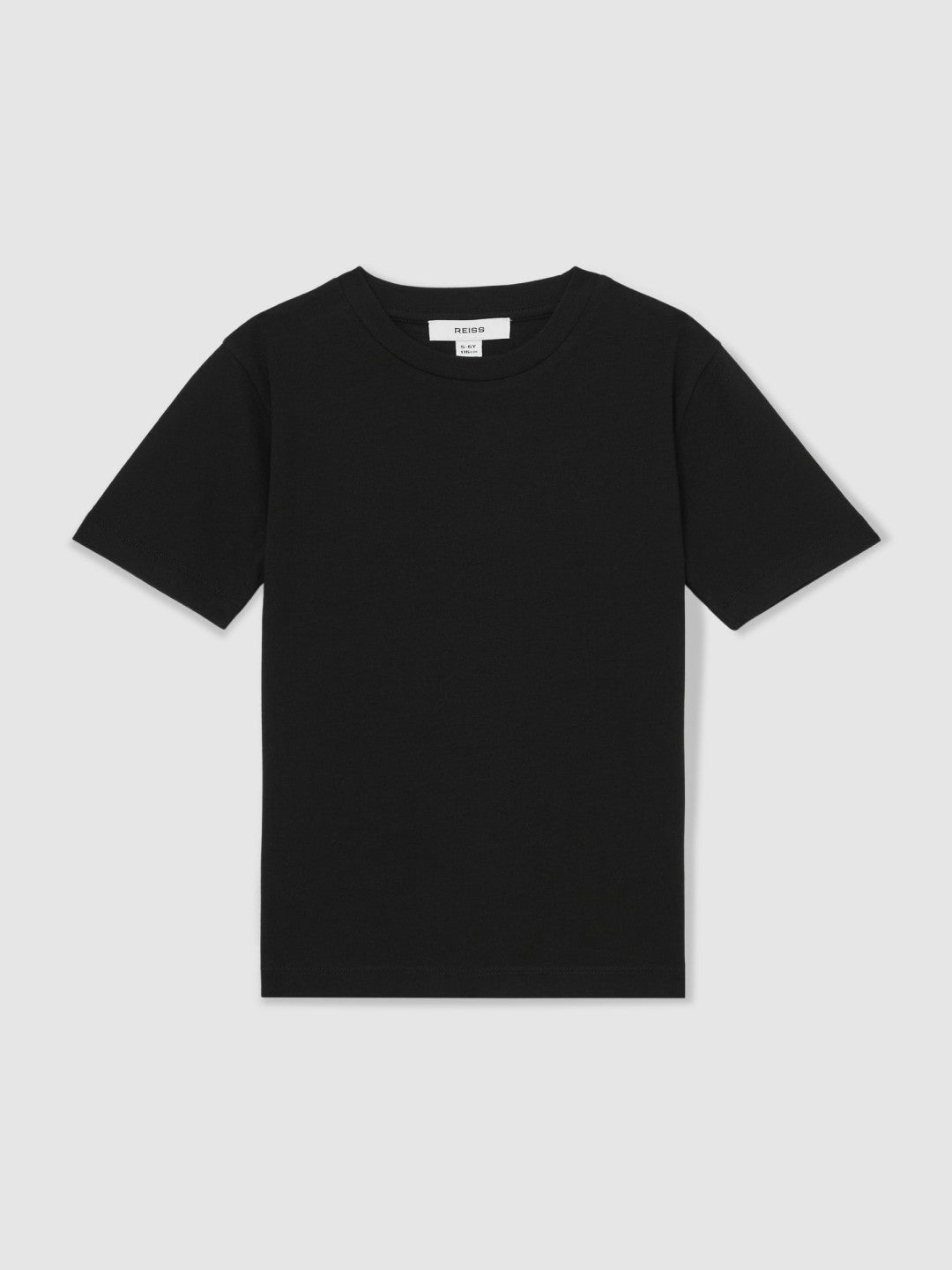 Reiss 3-9 yrs Cotton Crew-Neck T-Shirt in Black