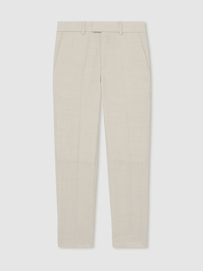 Reiss 3-9 yrs Slim-Fit Trousers With Wool in Stone